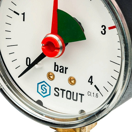 Группа безопасности котла STOUT КВ сталь 1" В, 3bar, до 50 кВт, без теплоизоляции