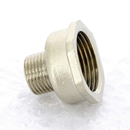 Переход под ключ резьбовой латунный UNI-FITT никель 1/2"х1"