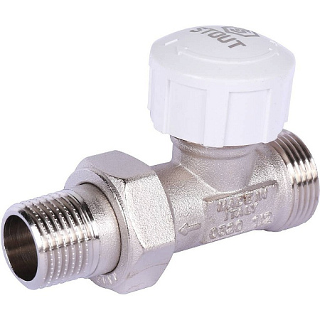 Клапан термостатический прямой STOUT 1/2" х 3/4"ЕК