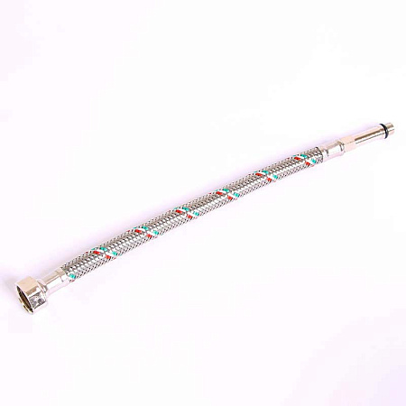 Гибкая подводка для смесителя UNI-FITT МL10х1 - 1/2", 30 см, удл. штуцер, DN 8, оплётка из нерж. ста