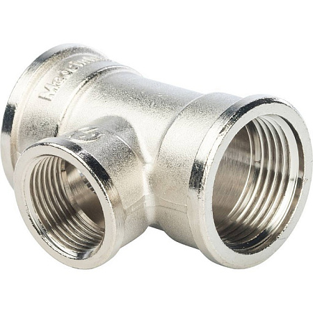 Тройник переходной переходной латунный STOUT никель 1"x3/4"x1" В
