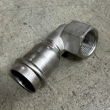 НП Угол резьбовой пресс из нержавейки UNI-FITT фитинг Ø28x3/4" В