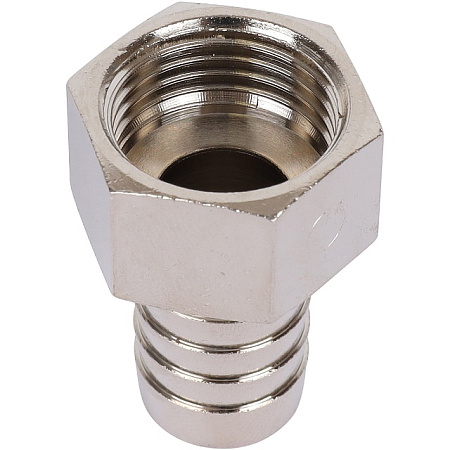 Штуцер резьбовой латунный STOUT никель 1/2"x16мм В
