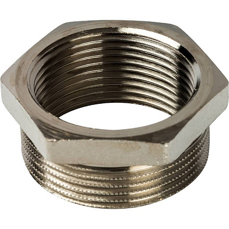 Футорка резьбовая латунная STOUT никель 11/4"x1" ВН