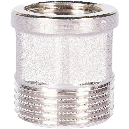 Переход под ключ резьбовой латунный STOUT никель 1/2"х3/4" ВН
