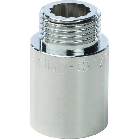 Удлинитель резьбовой латунный STOUT хром 1/2"x30мм ВН