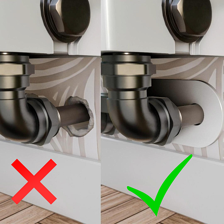 Отражатель декоративный для Г-образных трубок ESSAN HIDDEN двойной 50х2х15мм, антрацит RAL 7016