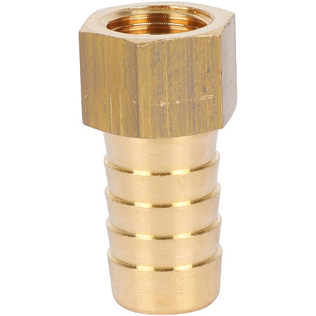 Штуцер резьбовой латунный STOUT без покрытия 1/4"x14мм В