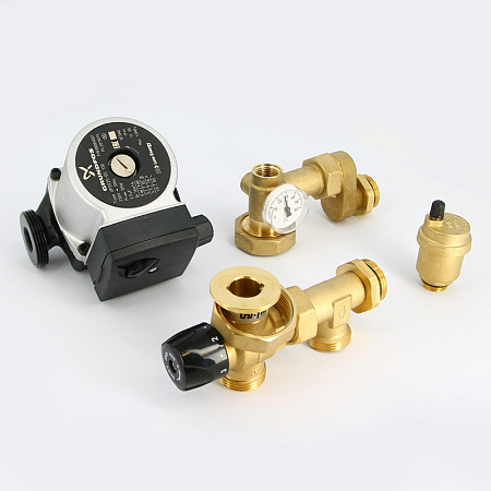ГБМ Насосная группа UNI-FITT с насосом GRUNDFOS UPSO 25-65 DN25 (1"), прямым контуром