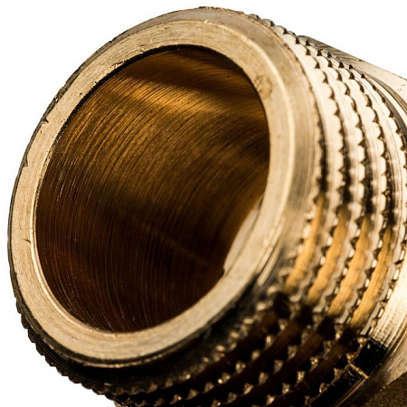 Ниппель переходной резьбовой латунный STOUT без покрытия 1/2"x3/8" Н