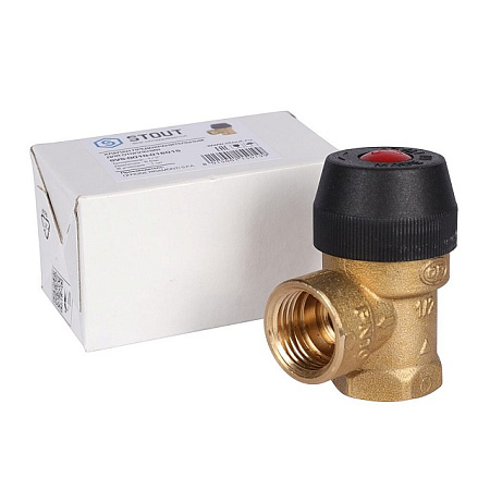 Клапан предохранительный для отопления STOUT 1/2"x1/2" (6 бар) (487.160)