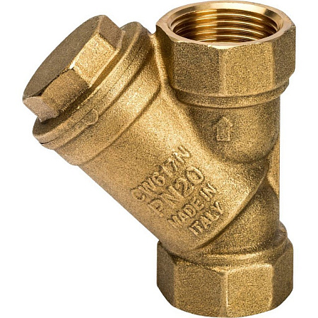 ФГО Фильтр косой грубой очистки STOUT SFW латунный 3/4", 500 мкр, желтый