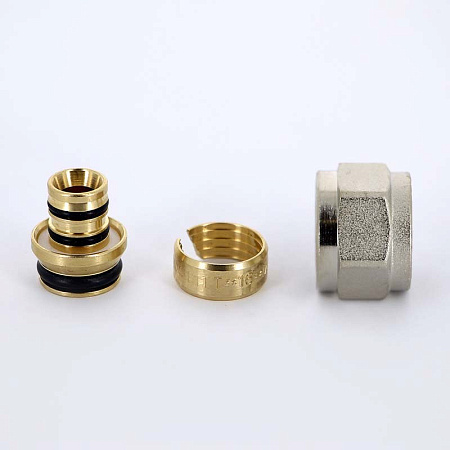 EK Фитинг-евроконус обжимной для металлопласта UNI-FITT Ø16х2.0х1/2" (посадка Ø16.1)