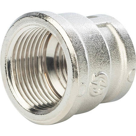 Муфта переходная резьбовая латунная STOUT никель 3/4"X1/2" В