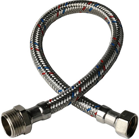 Гибкая подводка для воды STOUT нерж.сталь 3/8"х1/2"-40 см гайка-штуцер
