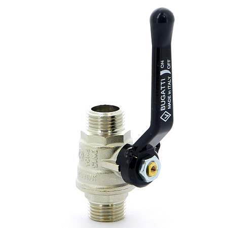 Кран шаровой BUGATTI OREGON 325 рукоятка алюминиевая 1/2" НН, полнопроходной
