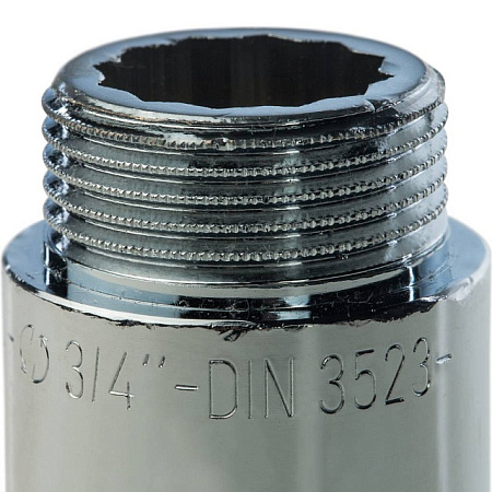 Удлинитель резьбовой латунный STOUT хром 3/4"x60мм ВН