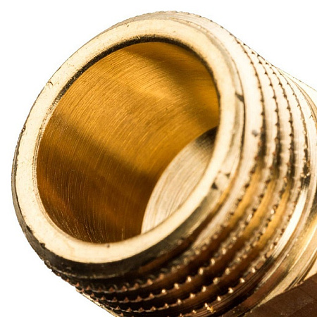 Ниппель переходной резьбовой латунный STOUT без покрытия 1/2"x1/4" Н