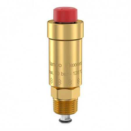 Воздухоотводчик автоматический прямой FLAMCO OLD FLEXVENT без покрытия 1/2" PN10, c клапаном