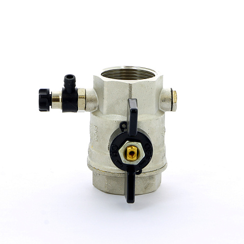 Кран шаровой BUGATTI OREGON 332 бабочка 11/4&amp;quot; ВВ, с дренажем и воздухоотводчиком
