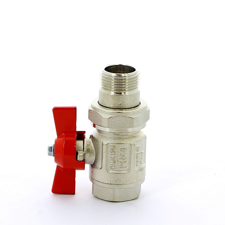 Кран шаровой с американкой ITAP IDEAL ART 098 бабочка 3/4" никель, полнопроходной (26097)
