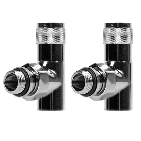 Набор дизайн-вентилей ROYAL THERMO PIANO 1/2" угловой, хром (НС-1144294)