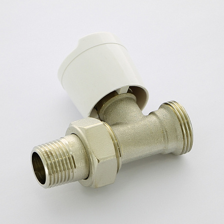 Вентиль ручной UNI-FITT 1/2" х 3/4" НН ЕК с разъёмным соединением, никелированный