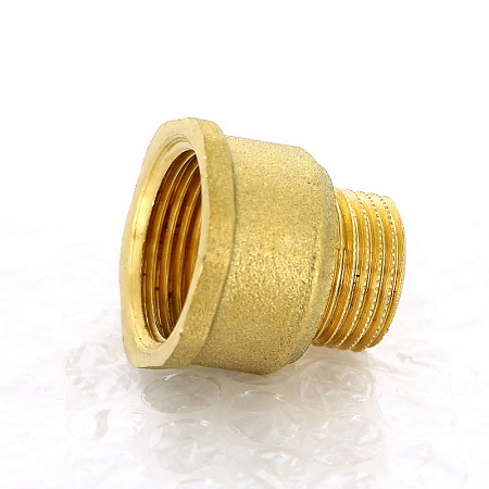 Переход под ключ резьбовой латунный UNI-FITT без покрытия 1/2"х1"