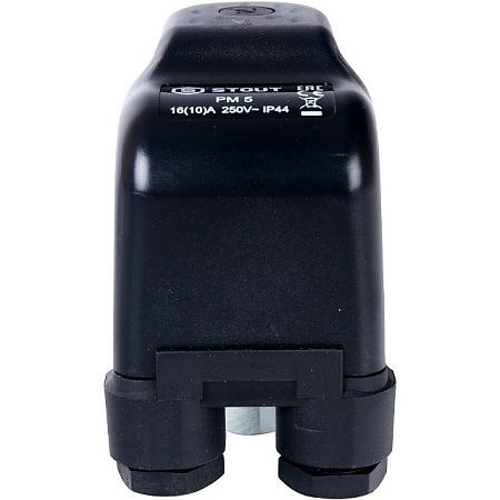 Реле давления для насоса STOUT для водоснабжения PM5G, 1-5 бар, 1/4", с накидной гайкой.