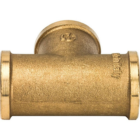 Тройник резьбовой латунный STOUT без покрытия 1/2" В
