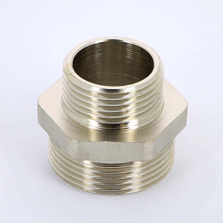 Ниппель переходной резьбовой латунный UNI-FITT никель 11/4"х1"