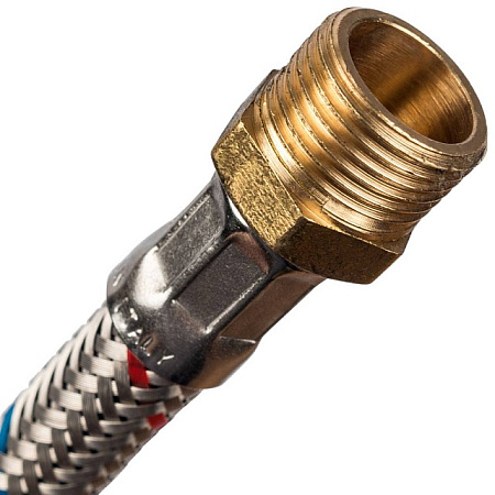 Гибкая подводка для воды STOUT нерж.сталь 1/2"х3/8"-40 см гайка-штуцер