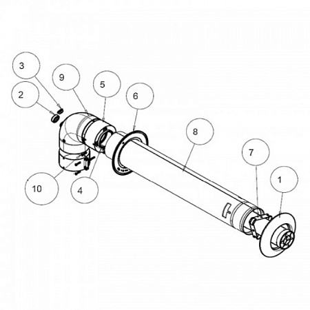 Колено PROTHERM 90° Ø80/125 PP, с ревизионным отверстием