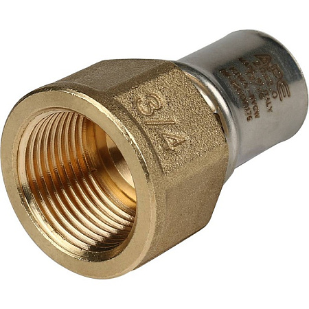 МП Муфта резьбовая пресс для металлопласта STOUT Ø20х3/4" В
