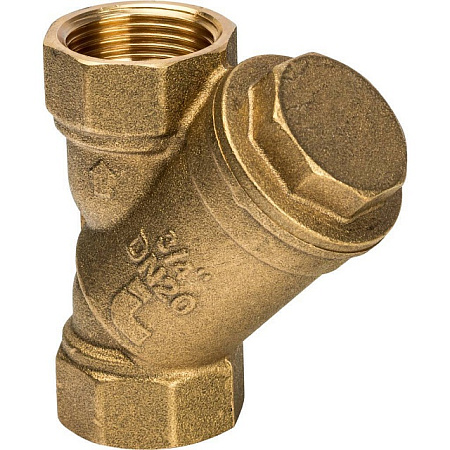 ФГО Фильтр косой грубой очистки STOUT SFW латунный 3/4", 500 мкр, желтый