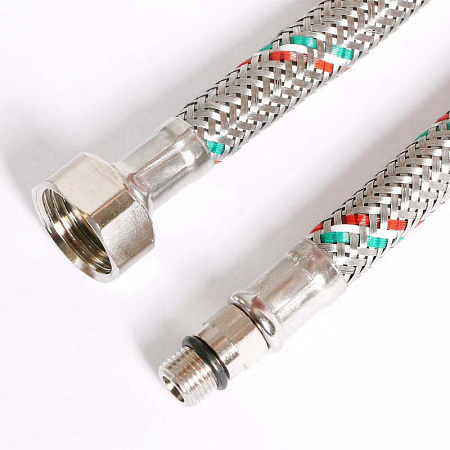 Гибкая подводка для смесителя UNI-FITT М10х1 - 1/2", 40 см, DN 8, оплётка из нерж. стали