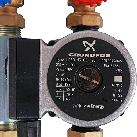 ГБМ Насосная группа STOUT с 3-х приводным смесителем, с насосом GRUNDFOS UPSO15-65 DN20 (3/4")
