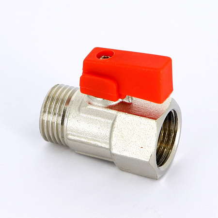 Кран шаровой мини UNI-FITT 1/2" ВН флажок красный металл