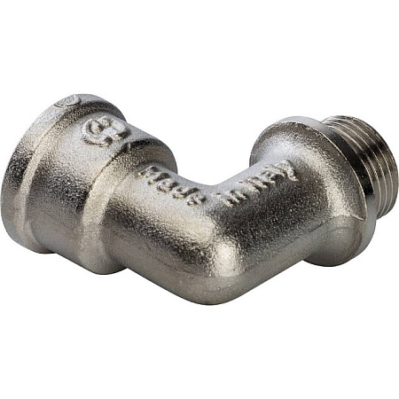 Угол с упором резьбовой латунный STOUT никель 3/8" ВН