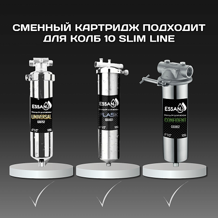 Картридж сменный многоразовый ESSAN EXTREME, 50 мкм, для корпуса 10SL, нержавеющая сетка (50)