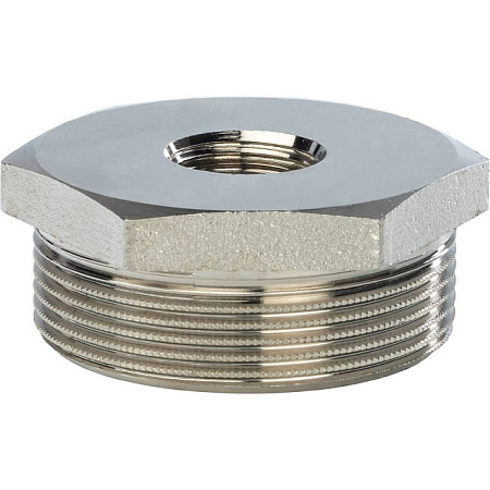 Футорка резьбовая латунная STOUT никель 11/2"x1/2" ВН