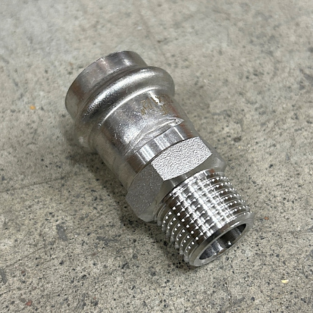 НП Муфта резьбовая пресс из нержавейки UNI-FITT фитинг Ø22x1/2" Н