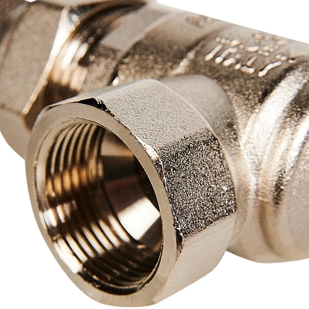 Кран шаровой с американкой угловой STOUT бабочка 3/4" ВР/НР