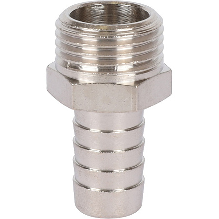 Штуцер резьбовой латунный STOUT никель 1/2"x14мм Н