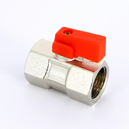 Кран шаровой мини UNI-FITT 1/2" ВВ флажок красный металл