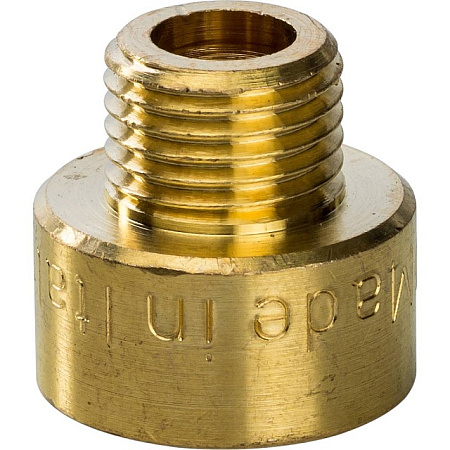 Муфта переходная резьбовая латунная STOUT без покрытия 1/2"x1/4" ВН