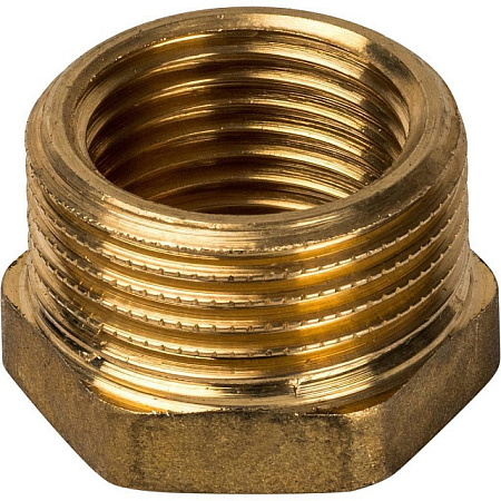 Футорка резьбовая латунная STOUT без покрытия 3/4"x1/2" ВН