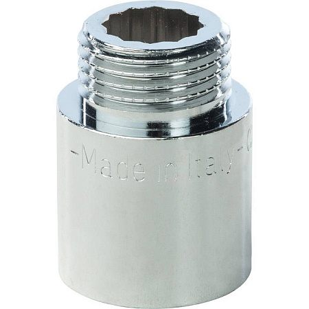 Удлинитель резьбовой латунный STOUT хром 1/2"x25мм ВН