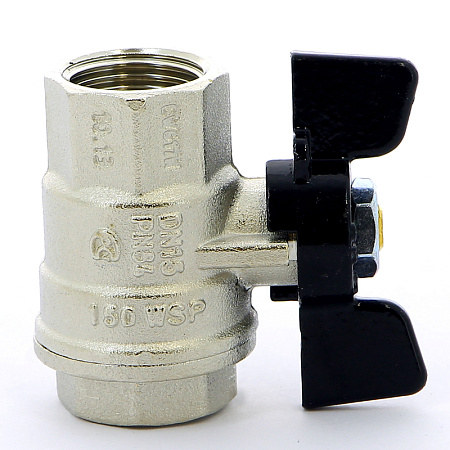 Кран шаровой BUGATTI OREGON 302 бабочка 1/2" ВВ, полнопроходной