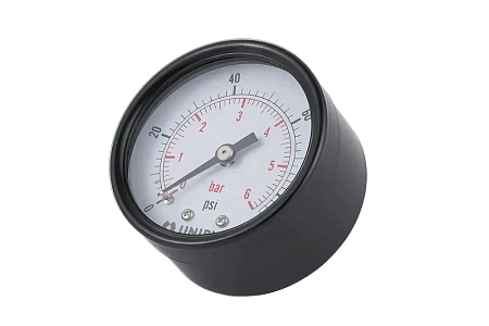 Манометр аксиальный UNIPUMP Ø50-1/4", 6 бар, горизонтальное подключение